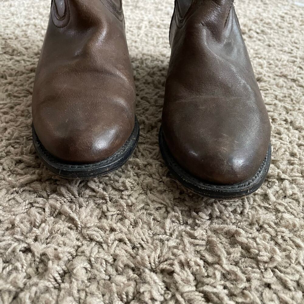 Frye Diana Cut Stud Short Boots Booties Western Cowgirl brown sz 8 - Picture 8 of 13